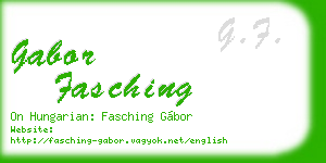 gabor fasching business card